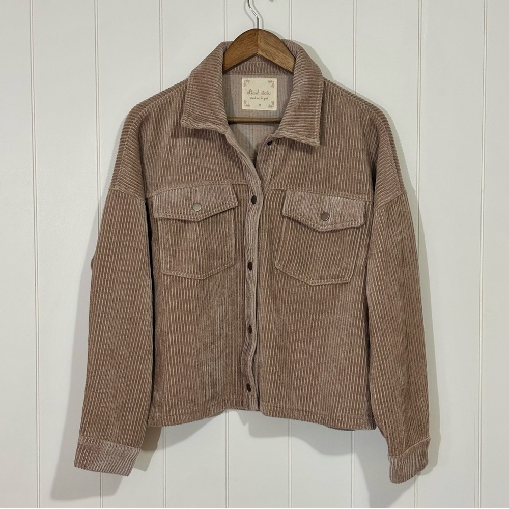 Altar’d State Beige Corduroy Shacket size M - Picture 2 of 8